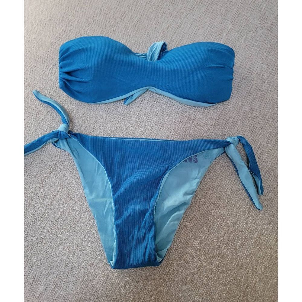 Kiwi Saint-Tropez Blue Bandeau Bikinis 8